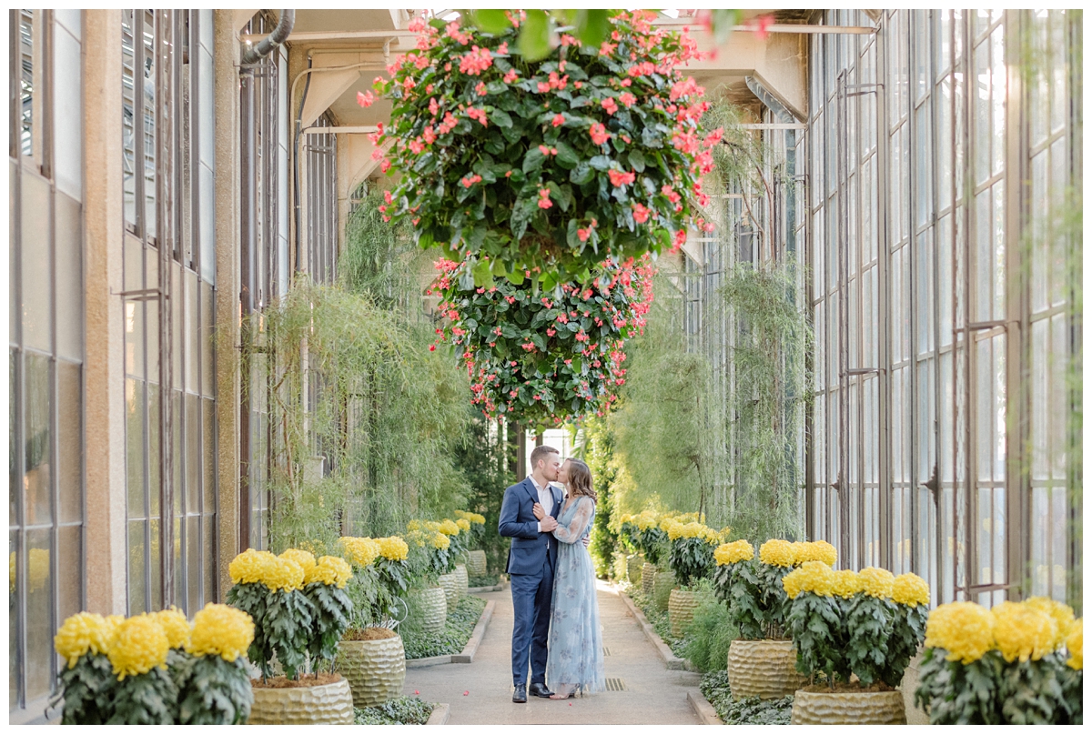 Sophisticated Engagement Photos At Longwood Gardens