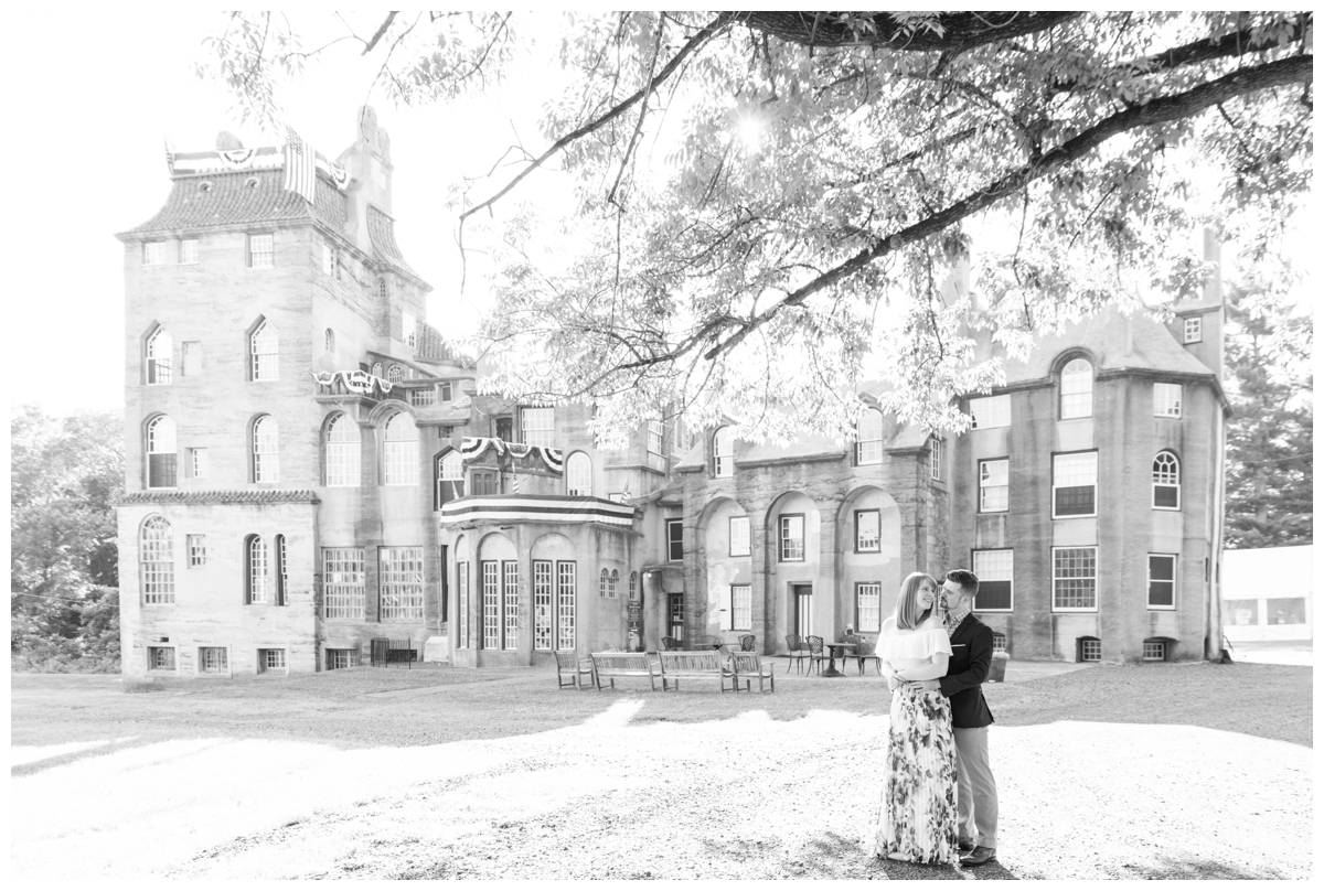 High school sweethearts engagement photo session at Fonthill Castle