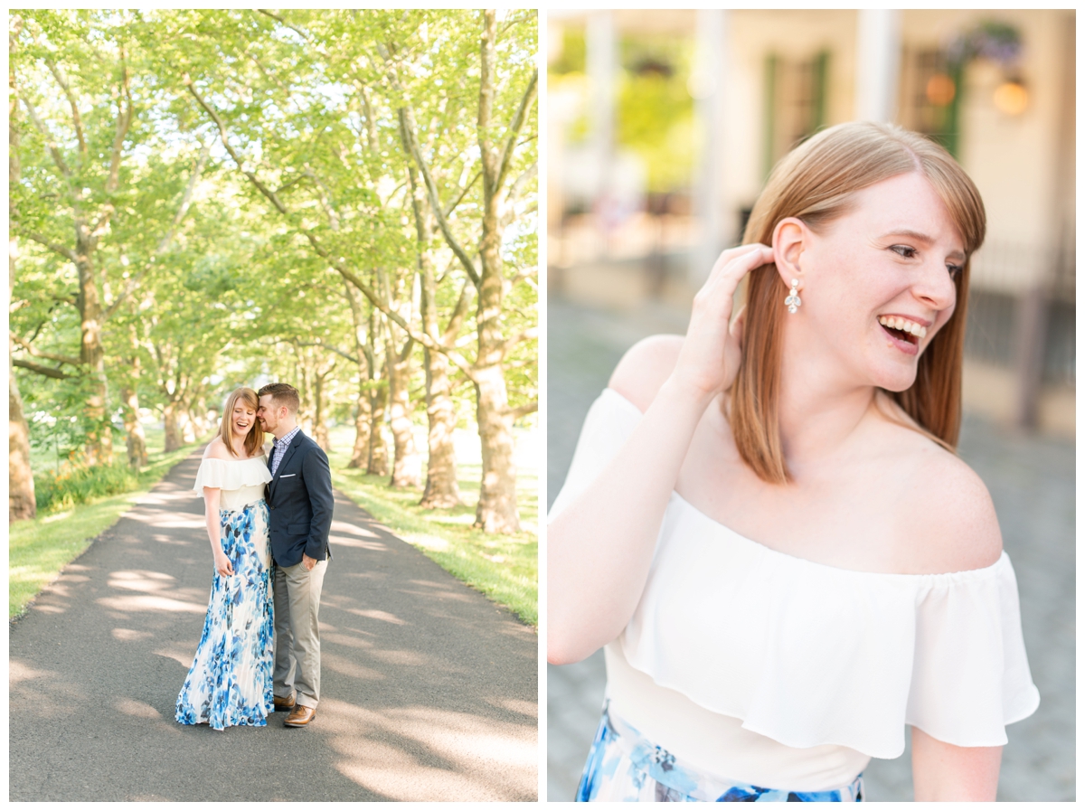 High school sweethearts engagement photo session at Fonthill Castle