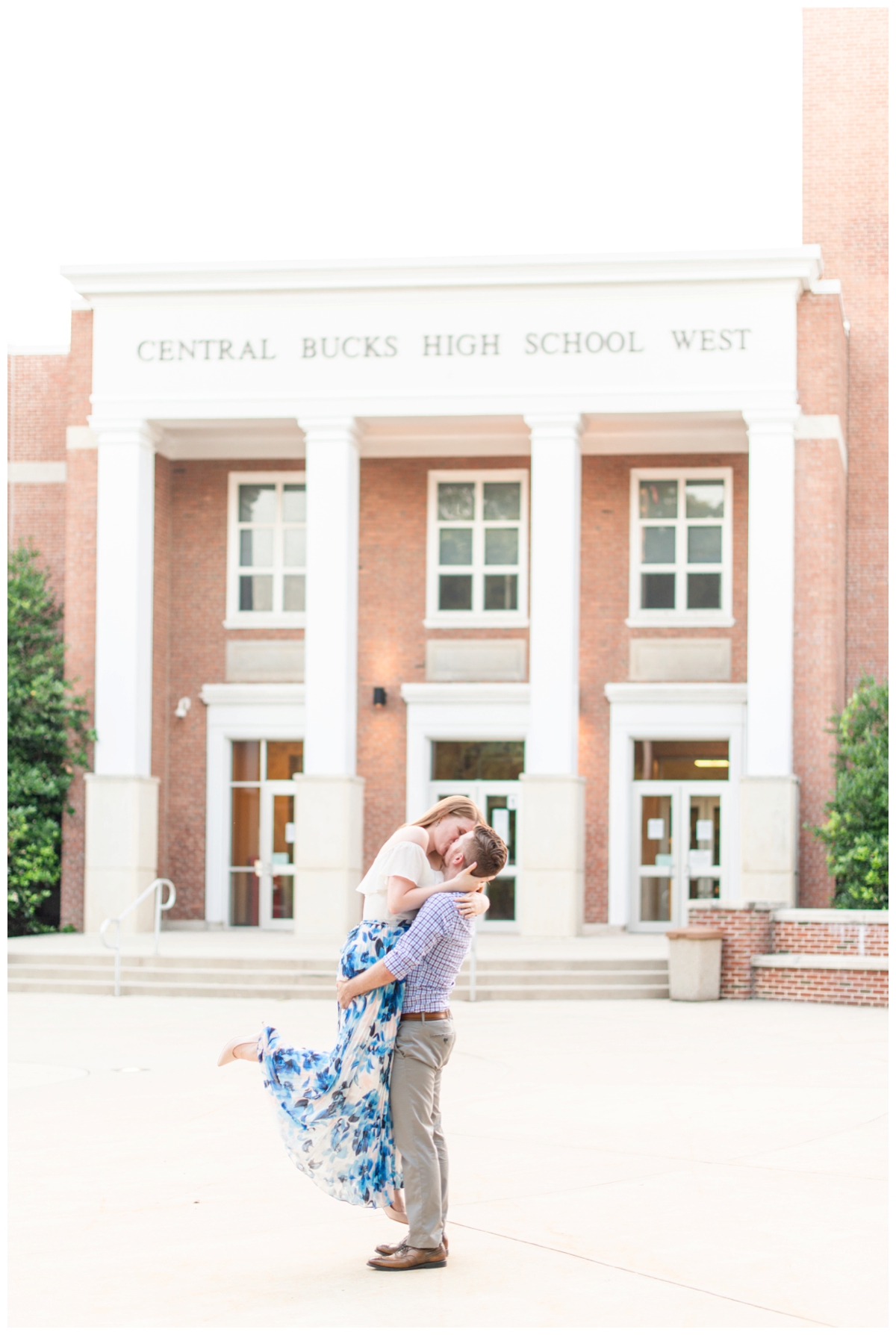 Couple kissing at Central Bucks High School West