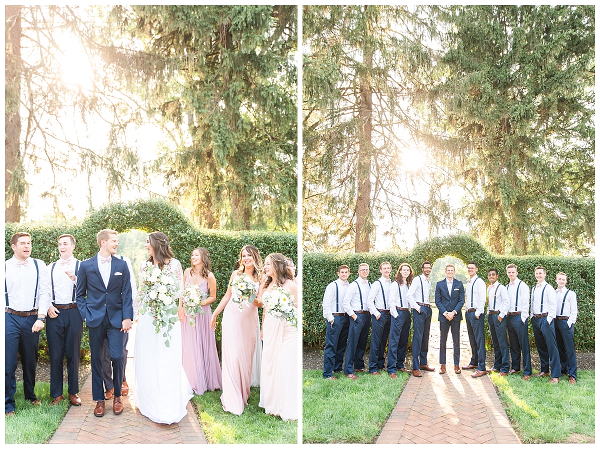 Bridal Party Pictures Blush, Gold and greenery