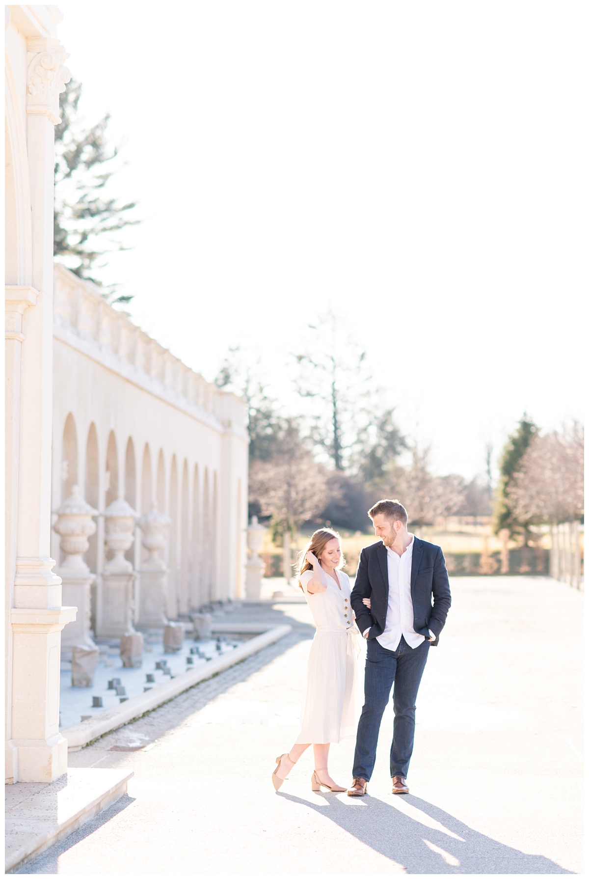 Engagement photo session at Longwood Gardens