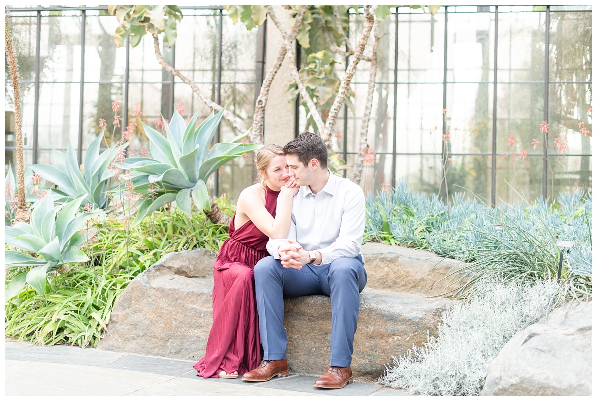Romantic engagement session at Longwood Gardens