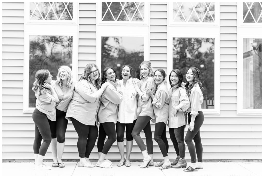 bridal party shirts for getting ready pictures