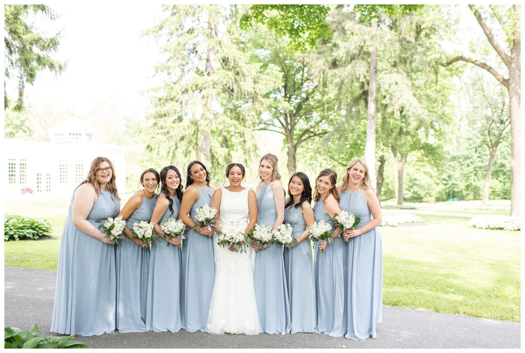 dusty blue and white wedding in Lancaster PA