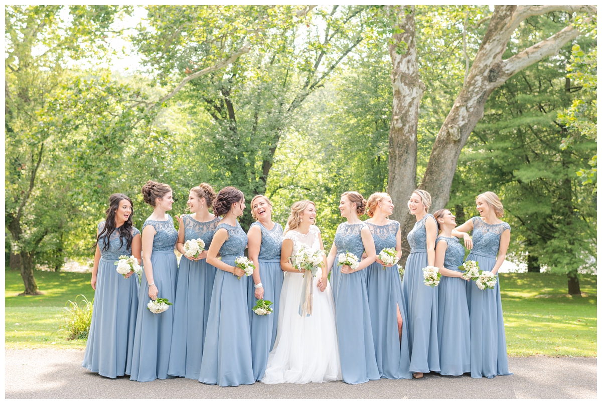 Bride and bridesmaids at Riverdale Manor in Lancaster