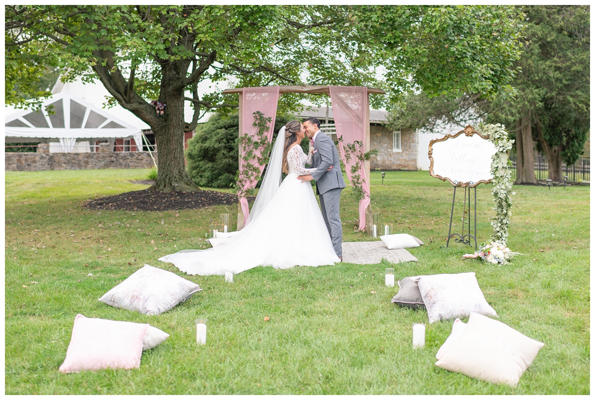 Romantic outdoor wedding ceremony