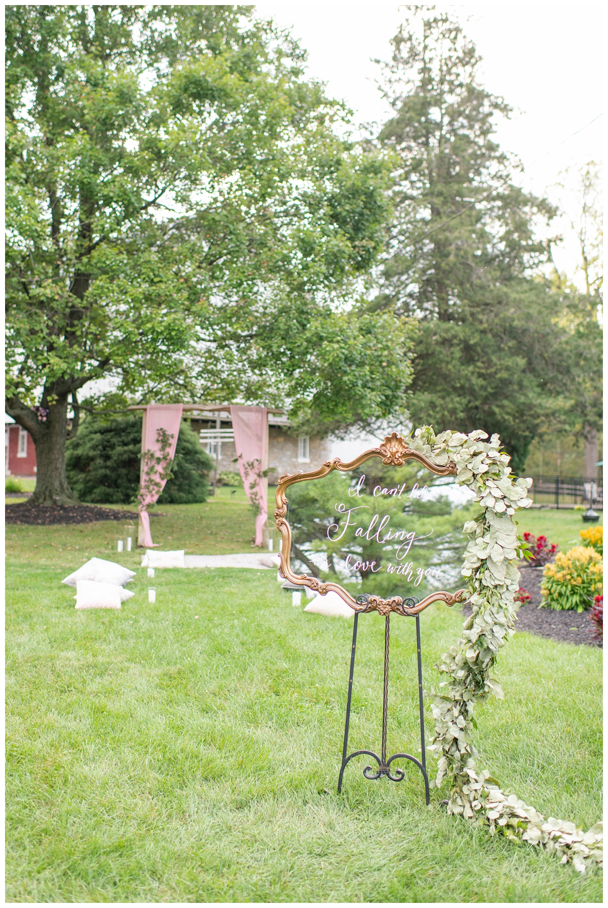 Outdoor Backyard Wedding Ceremony