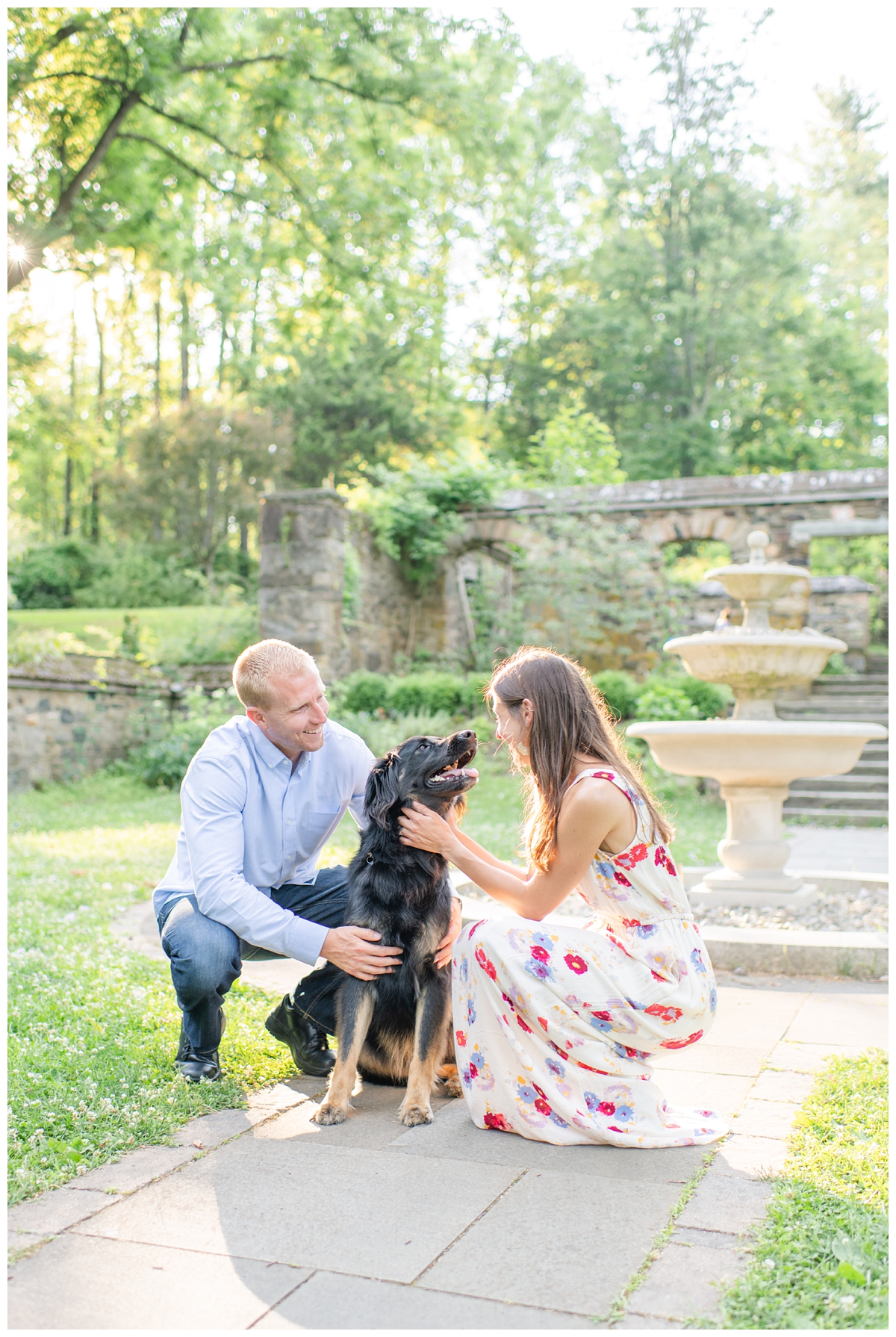 Dog in engagement session