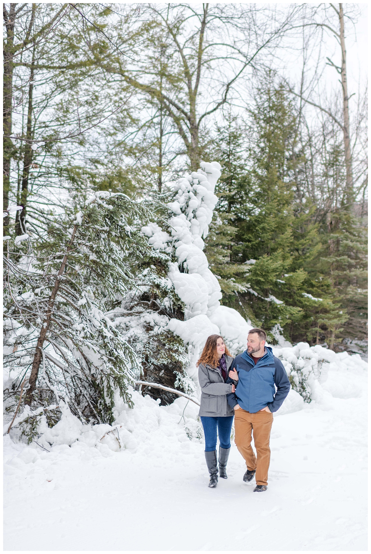 Winter Engagement Session in the snow