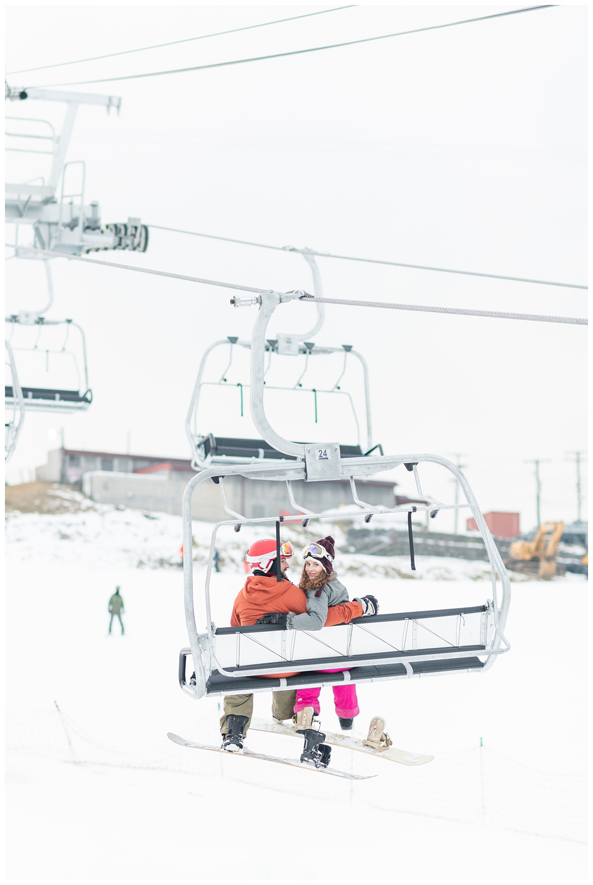 Camelback Ski Resort Winter Engagement Photos