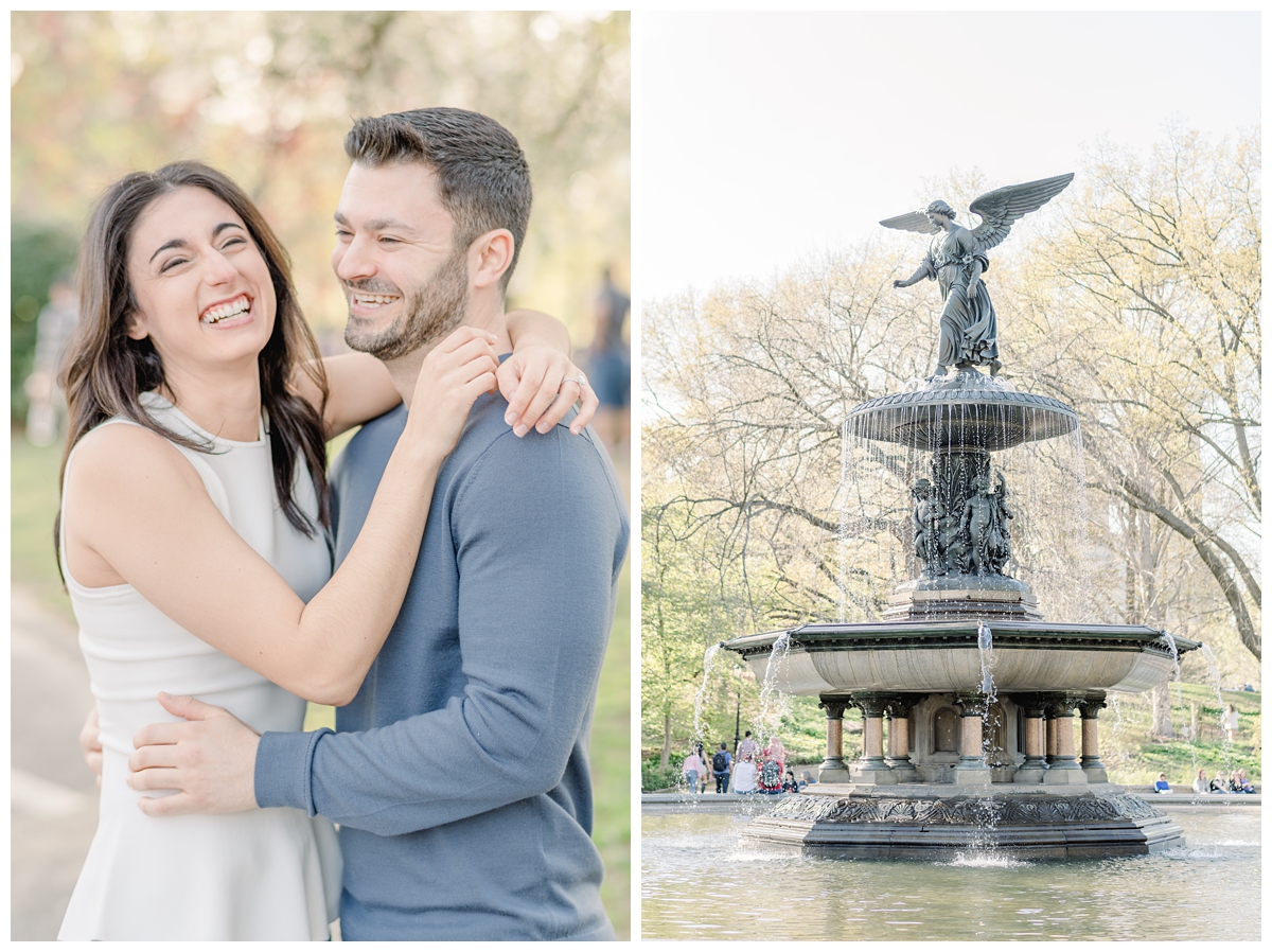 Bethesda Fountain Central Park, NYC Engagement Photo Session