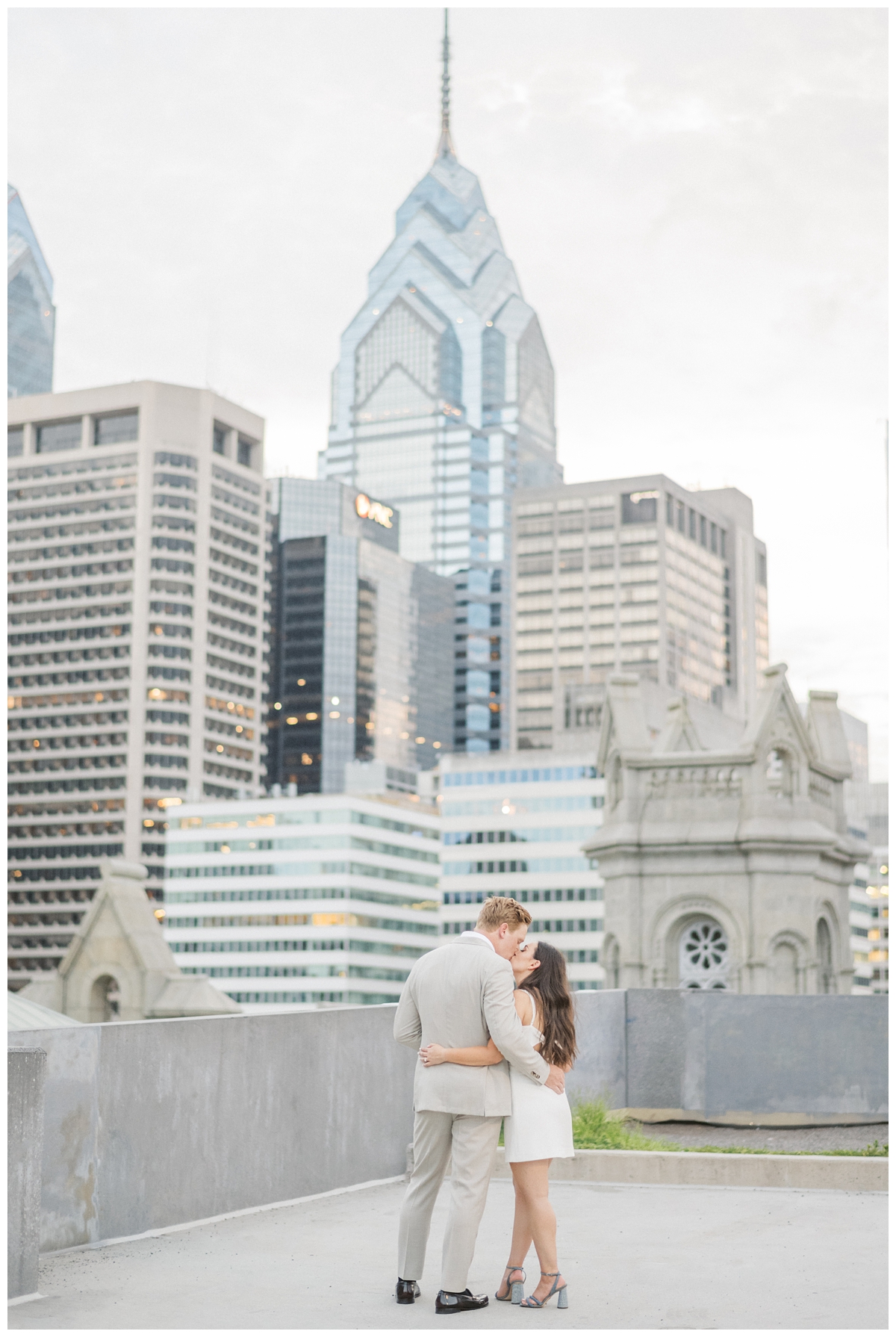 Rooftop Engagement Photoshoot Philadelphia