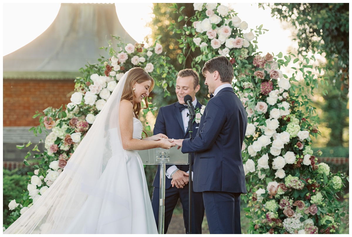 Outdoor ceremony at Hamilton Farm Golf Club under Ivy Tree