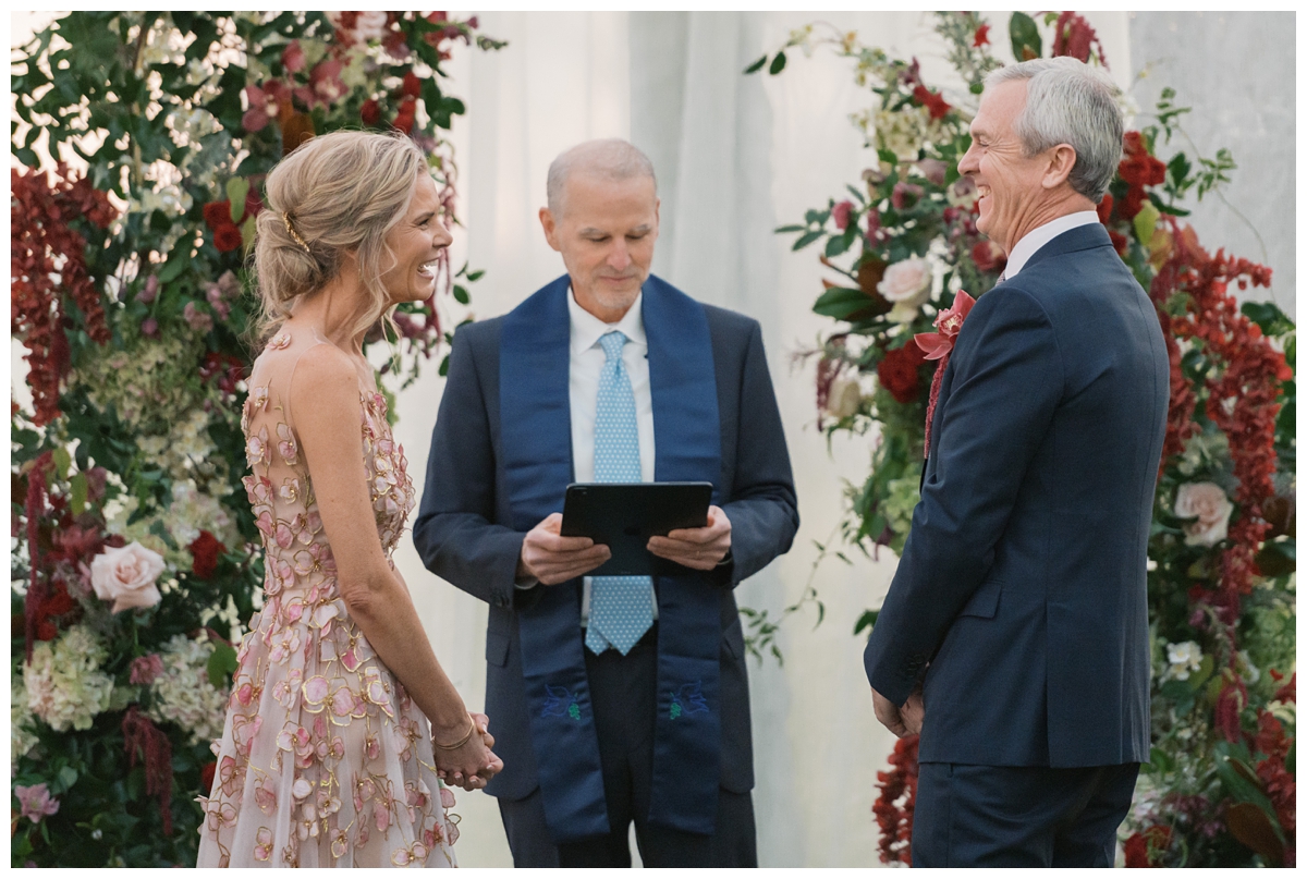Couple Exchanging Vows During Gibson Island Wedding